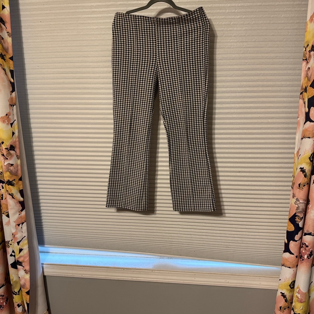 Anthropologie Maeve Black and White Patterned Pants